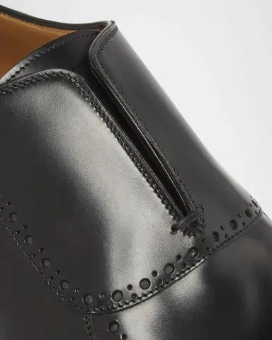 Christian Louboutin Men's Lafitte Spike Leather Oxfords | Thumbnail 5