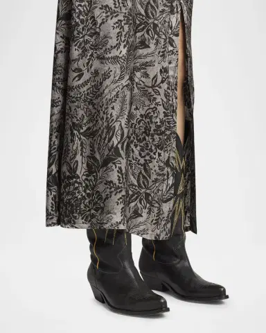 Golden Goose Wish Star Embroidered Leather Western Boots | Thumbnail 2