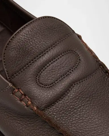 John Lobb Men's Pace Grained Leather Penny Loafers | Thumbnail 4