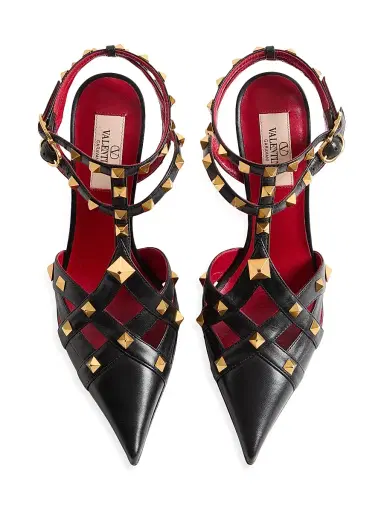 Valentino Garavani Women's Studdy 100MM Kidskin Pumps | Thumbnail 5 Valentino Garavani Women's Studdy 100MM Kidskin Pumps | Thumbnail 5