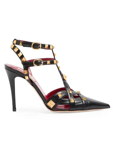 Valentino Garavani Women's Studdy 100MM Kidskin Pumps | Thumbnail 1 Valentino Garavani Women's Studdy 100MM Kidskin Pumps | Thumbnail 1