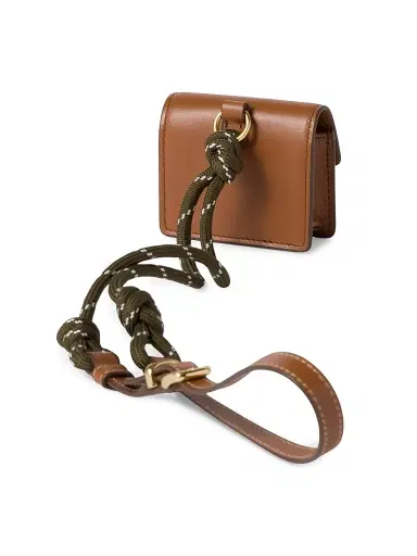 Miu Miu Women's Leather And Cord Trick Bag Accessory - Brown | Thumbnail 2