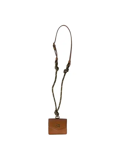 Miu Miu Women's Leather And Cord Trick Bag Accessory - Brown | Thumbnail 1