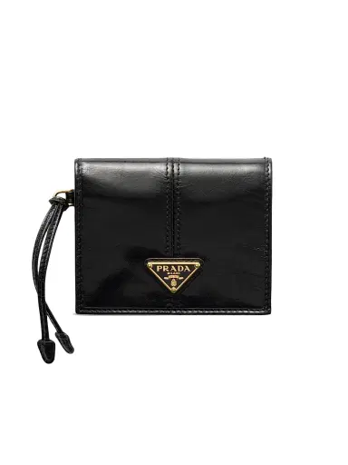 Prada Women's Small Leather Wallet - Black | Thumbnail 1 Prada Women's Small Leather Wallet - Black | Thumbnail 1