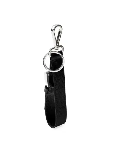 Prada Women's Saffiano Leather Key Ring - Black | Thumbnail 2