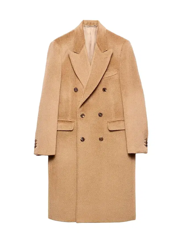 Prada Men's Double-Breasted Wool Blend Coat - Brown