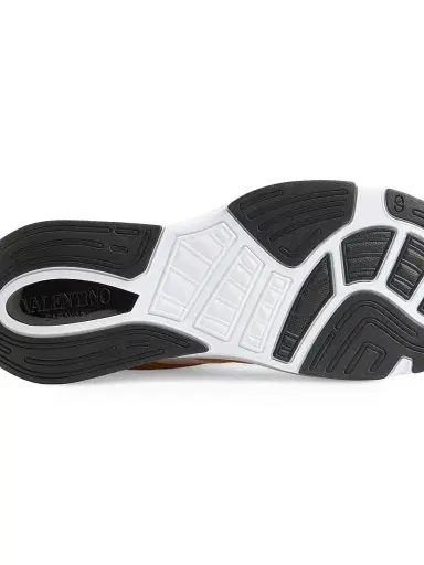 Valentino Garavani Men's Demivee Sneakers in Mesh Fabric with Suede Inserts - White Yellow - Size 13 | Thumbnail 7 Valentino Garavani Men's Demivee Sneakers in Mesh Fabric with Suede Inserts - White Yellow - Size 13 | Thumbnail 7