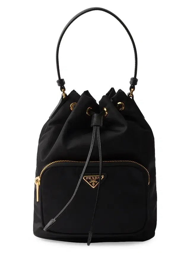 Prada Women's Duet Re-Nylon Bucket Bag - Black