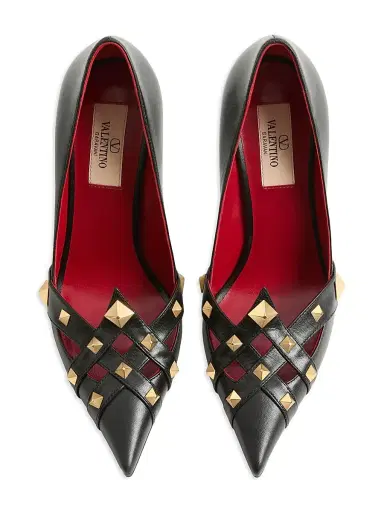 Valentino Garavani Women's Studdy Kidskin 100MM Pumps | Thumbnail 4 Valentino Garavani Women's Studdy Kidskin 100MM Pumps | Thumbnail 4