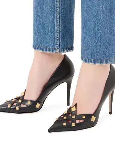 Valentino Garavani Women's Studdy Kidskin 100MM Pumps | Thumbnail 7 Valentino Garavani Women's Studdy Kidskin 100MM Pumps | Thumbnail 7
