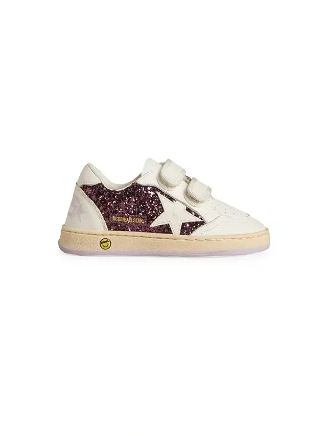 Golden Goose Baby Girl's, Little Girl's & Girl's Glitter Ballstar Sneakers - Purple White 2 (Child)