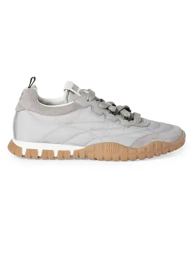 Miu Miu Women's Tyre Low-Top Sneakers - Grey | Thumbnail 1