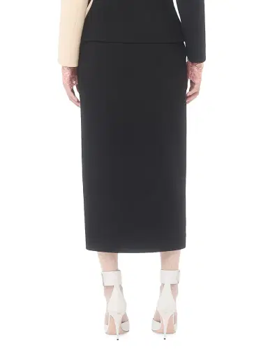 Valentino Garavani Women's Wool Crepe Midi Skirt | Thumbnail 4 Valentino Garavani Women's Wool Crepe Midi Skirt | Thumbnail 4