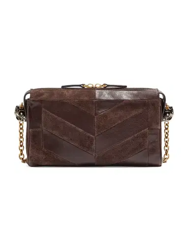 Valentino Garavani Women's Panthea Small Shoulder Bag in Suede and Nappa - Ebony | Thumbnail 2