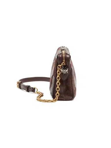 Valentino Garavani Women's Panthea Small Shoulder Bag in Suede and Nappa - Ebony | Thumbnail 4