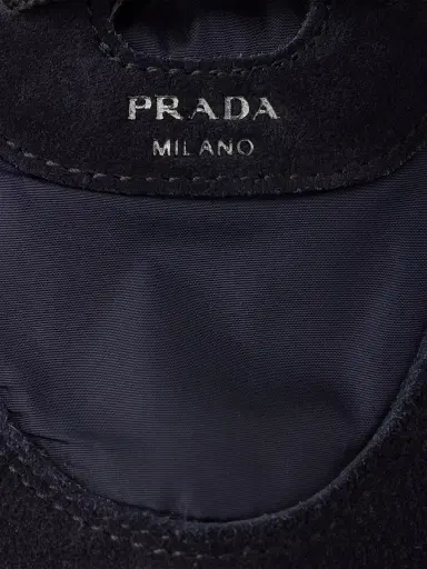 Prada Women's Collapse Re-Nylon and Suede Sneakers - Blue - Size 9 | Thumbnail 4 Prada Women's Collapse Re-Nylon and Suede Sneakers - Blue - Size 9 | Thumbnail 4