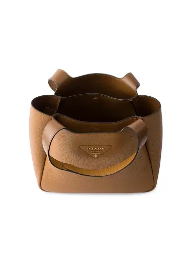 Prada Women's Small Leather Tote Bag - Brown | Thumbnail 4