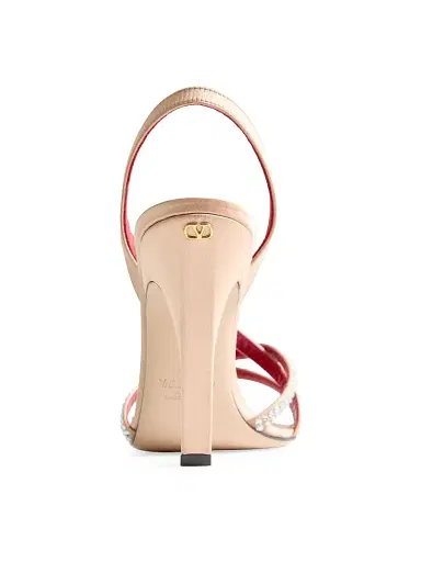 Valentino Garavani Women's Dans Le Foyer 105MM Satin Sandals with Crystals | Thumbnail 6
