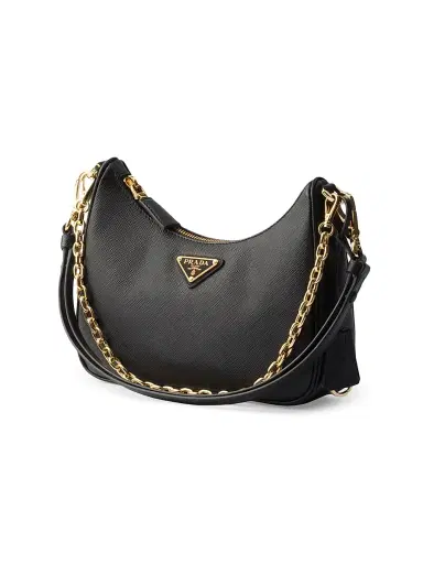 Prada Women's Re-Edition Saffiano Leather Shoulder Bag - Black | Thumbnail 2