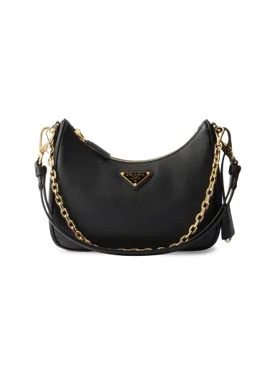 Prada Women's Re-Edition Saffiano Leather Shoulder Bag - Black | Thumbnail 1