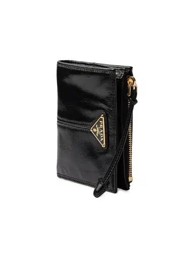 Prada Women's Small Leather Wallet - Black | Thumbnail 4 Prada Women's Small Leather Wallet - Black | Thumbnail 4