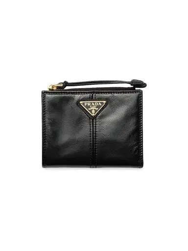 Prada Women's Small Leather Wallet - Black | Thumbnail 1 Prada Women's Small Leather Wallet - Black | Thumbnail 1