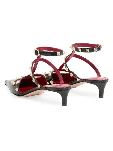 Valentino Garavani Women's Rockstud 40MM Kidskin Pumps - Black - Size 5.5 | Thumbnail 3