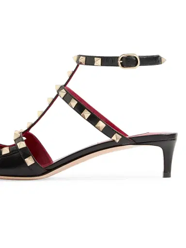 Valentino Garavani Women's Rockstud 40MM Kidskin Pumps - Black - Size 5.5 | Thumbnail 6
