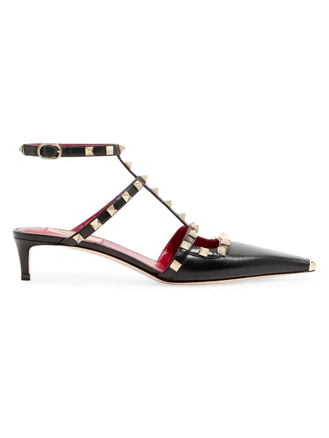 Valentino Garavani Women's Rockstud 40MM Kidskin Pumps - Black