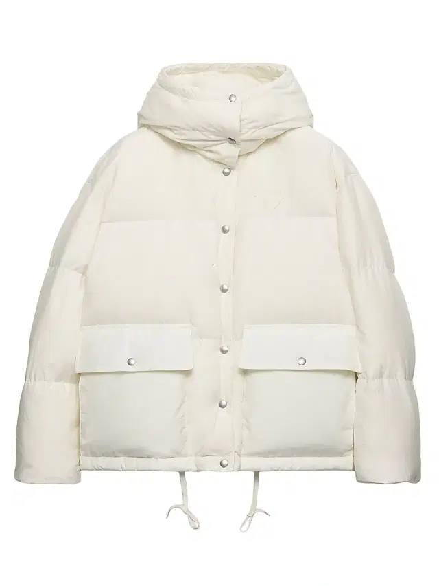 Women's Medium-Weight Hooded Soft Fabric Down Jacket - White