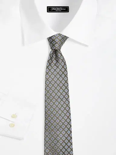 Isaia Men's Floral Medallion Silk Tie | Thumbnail 2 Isaia Men's Floral Medallion Silk Tie | Thumbnail 2