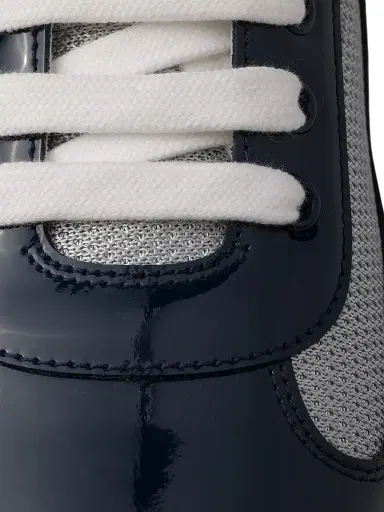 Prada Men's Patent Leather and Technical Fabric America's Cup Sneakers - Navy - Size 6.5 | Thumbnail 4