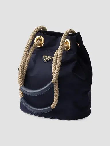 Prada Women's Mariner Re-Nylon Small Bucket Bag - Blue | Thumbnail 2 Prada Women's Mariner Re-Nylon Small Bucket Bag - Blue | Thumbnail 2