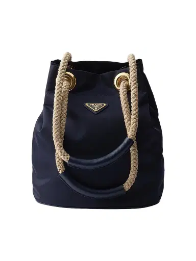 Prada Women's Mariner Re-Nylon Small Bucket Bag - Blue | Thumbnail 1 Prada Women's Mariner Re-Nylon Small Bucket Bag - Blue | Thumbnail 1