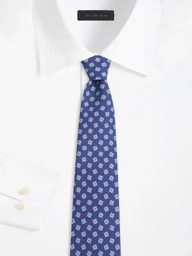 Isaia Men's Concentric Grid Silk Tie | Thumbnail 2 Isaia Men's Concentric Grid Silk Tie | Thumbnail 2