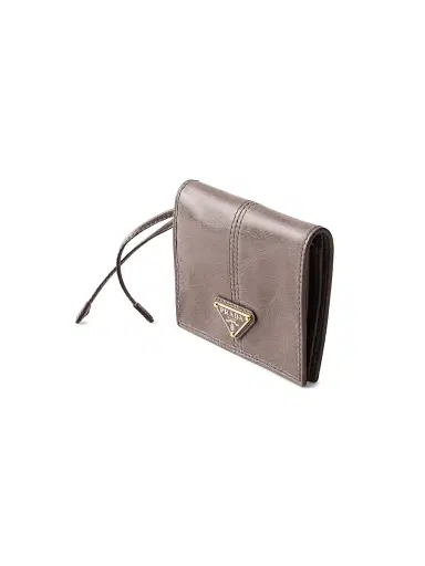 Prada Women's Small Leather Wallet - Grey | Thumbnail 4 Prada Women's Small Leather Wallet - Grey | Thumbnail 4