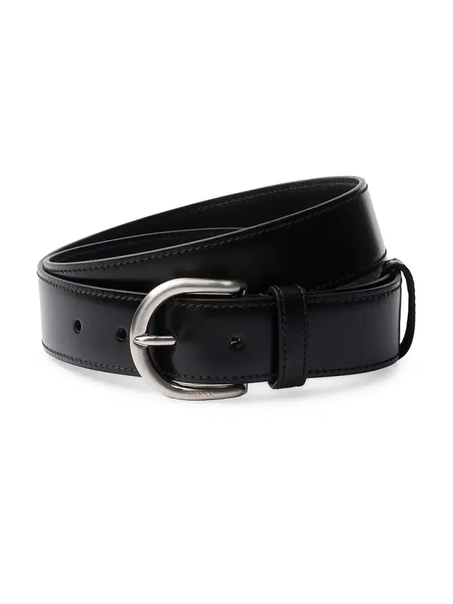 Prada Men's Leather Belt - Black