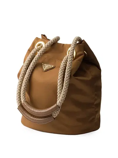 Prada Women's Mariner Re-Nylon Small Bucket Bag - Brown | Thumbnail 2 Prada Women's Mariner Re-Nylon Small Bucket Bag - Brown | Thumbnail 2