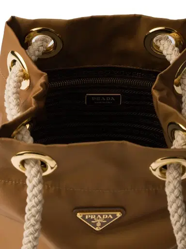 Prada Women's Mariner Re-Nylon Small Bucket Bag - Brown | Thumbnail 4 Prada Women's Mariner Re-Nylon Small Bucket Bag - Brown | Thumbnail 4