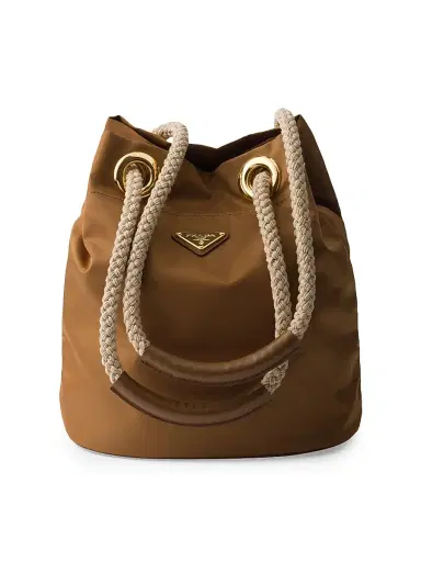 Prada Women's Mariner Re-Nylon Small Bucket Bag - Brown | Thumbnail 1 Prada Women's Mariner Re-Nylon Small Bucket Bag - Brown | Thumbnail 1