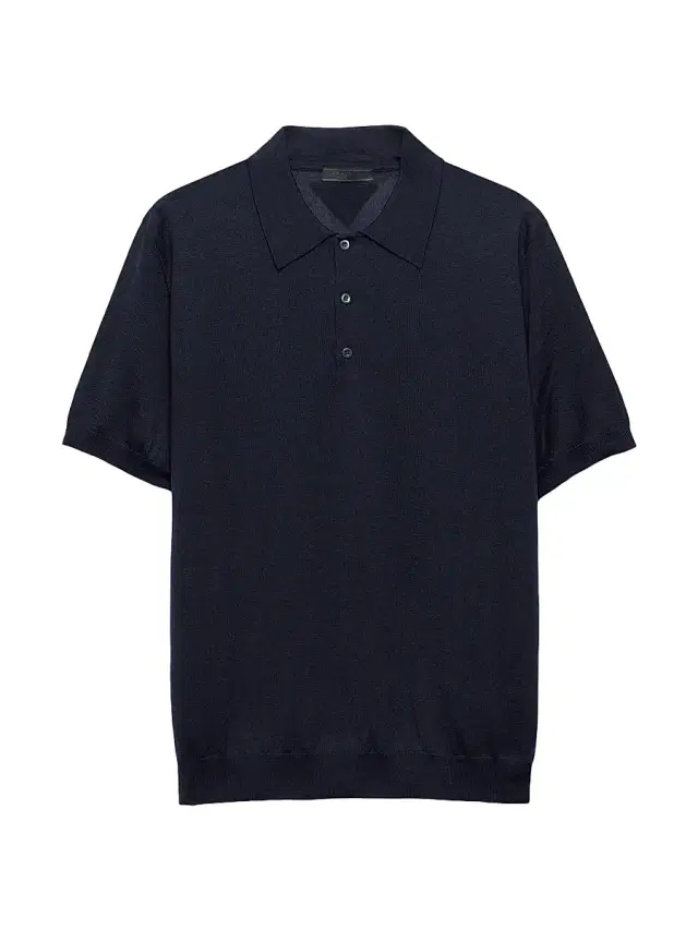 Prada Men's Cashmere and Silk Polo Shirt - Blue