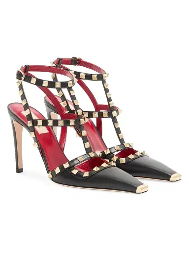 Valentino Garavani Women's Rockstud 100MM Kidskin Pumps - Black - Size 12 | Thumbnail 2 Valentino Garavani Women's Rockstud 100MM Kidskin Pumps - Black - Size 12 | Thumbnail 2