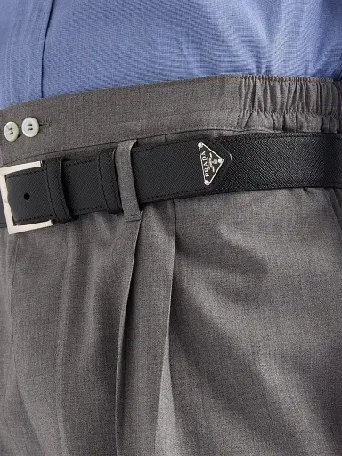 Prada Men's Saffiano Leather Belt | Thumbnail 3