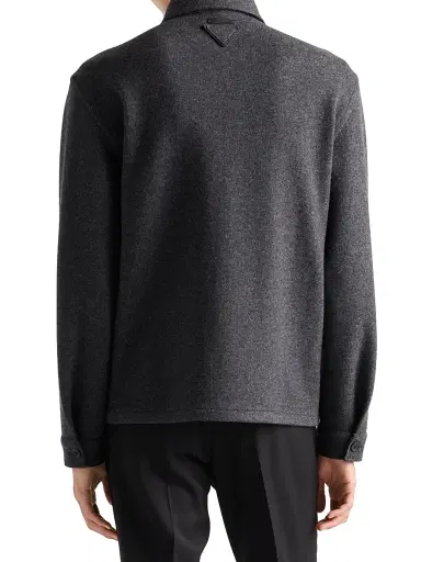 Prada Men's Wool Blend Shirt - Grey - Size XXL | Thumbnail 3