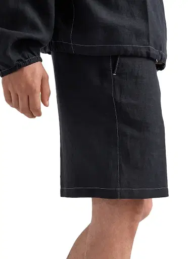 Prada Men's Linen Bermudas - Black - Size 32 | Thumbnail 5