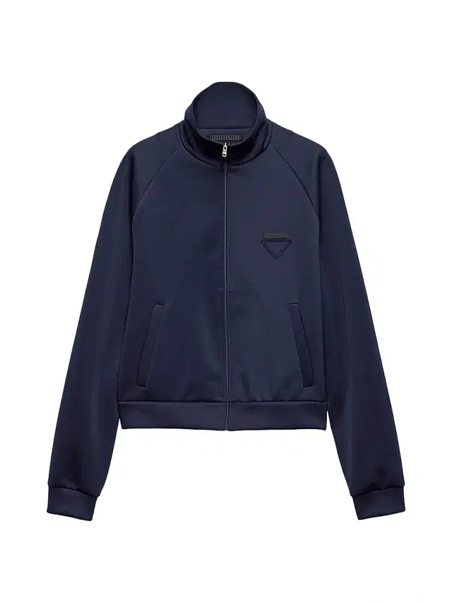 Men's Zippered Technical Fabric Jacket - Blue