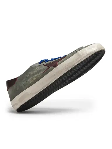Golden Goose Men's Super-Star Suede Low-Top Sneakers - Green Kenya - Size 14 | Thumbnail 6