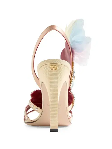 Valentino Garavani Women's Dans Le Foyer 105MM Sandals in Moiré Fabric | Thumbnail 6 Valentino Garavani Women's Dans Le Foyer 105MM Sandals in Moiré Fabric | Thumbnail 6