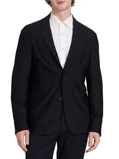 Emporio Armani Men's Unlined Rice Stitch Jacket - Dark Navy | Thumbnail 3 Emporio Armani Men's Unlined Rice Stitch Jacket - Dark Navy | Thumbnail 3