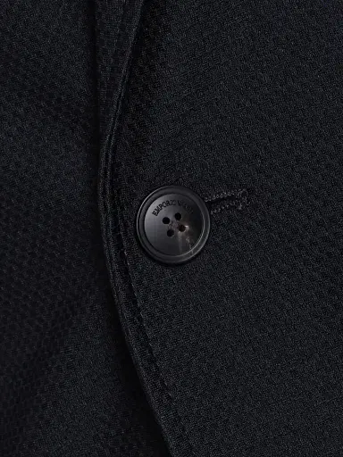 Emporio Armani Men's Unlined Rice Stitch Jacket - Dark Navy | Thumbnail 7 Emporio Armani Men's Unlined Rice Stitch Jacket - Dark Navy | Thumbnail 7